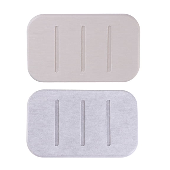 YUYUETIME Water Absorbing Mat Diatomite White for Bathroom Supplies 2Pcs 5*3.1in