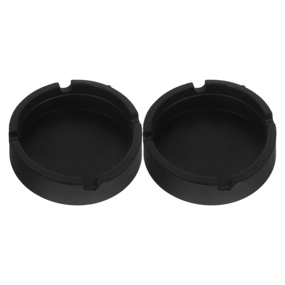 FELTECHELECTR Silicone Wine Bottle Holder Coasters with Anti Slip Base for Home Use Black 2 Pcs