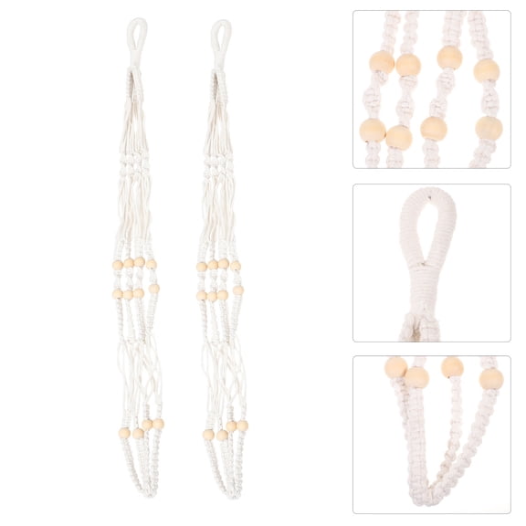 MLINS 2 Pcs Small Macrame Plant Hangers Hanging for Indoor Plants Garden