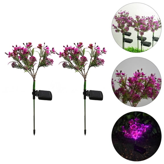 MLINS  2 Pcs Solar Powered Garden Lights Lawn Decoration Beautiful