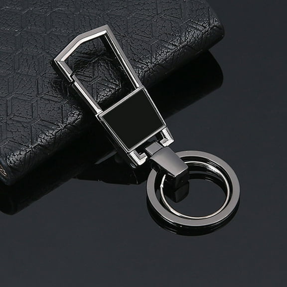 MLINS 2 Pcs Stainless Steel Keyring Holder for Car Keychain Black