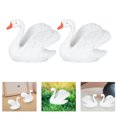 thumbnail image 1 of MLINS  2 Pcs Swan Ornaments Christmas Outdoor Figurines Lovers White, 1 of 8