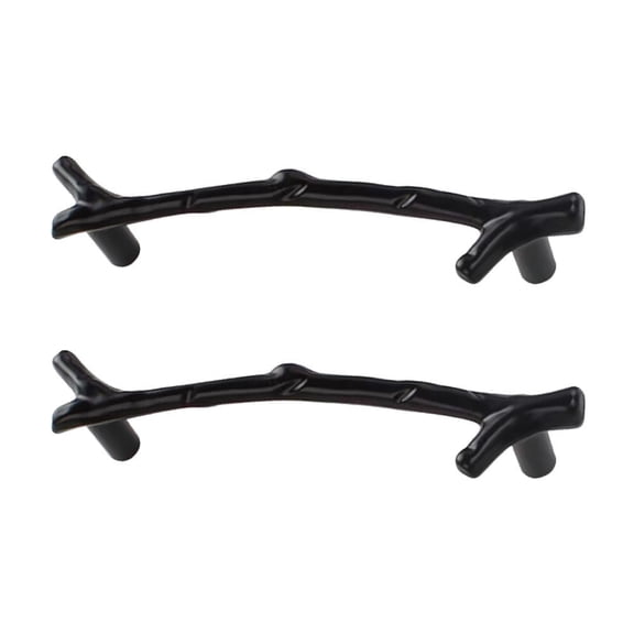 MLINS  2 Pcs Tree Branch Handle Drawer Handles Dresser Knobs Black