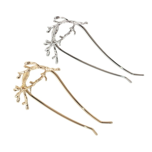 MLINS 2 Pcs Updo Hair Hairstyle Accessories Silver Hairpin Classical