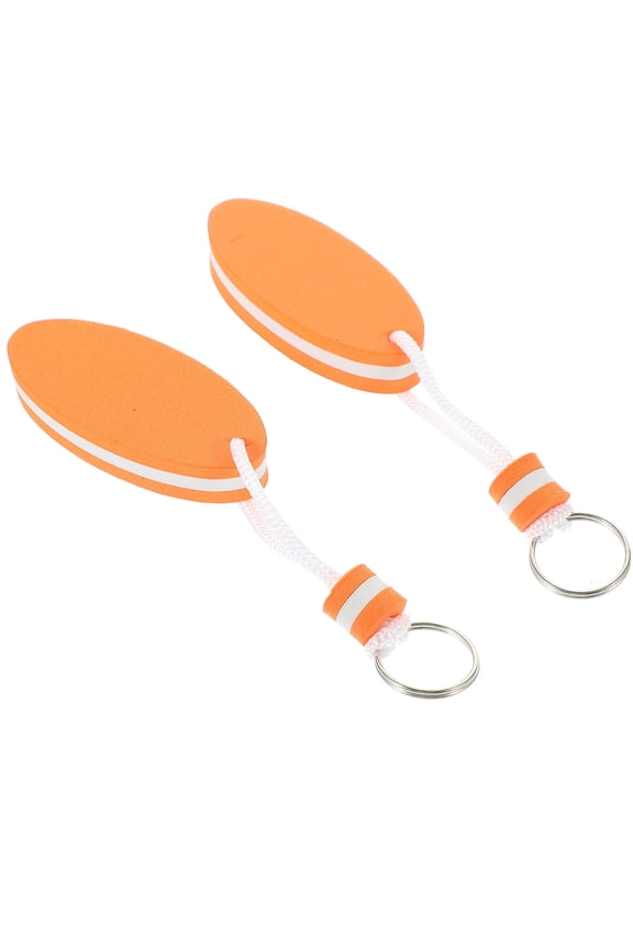 2 Pcs Waterproof Key Holder for Swimming Oval Keychain