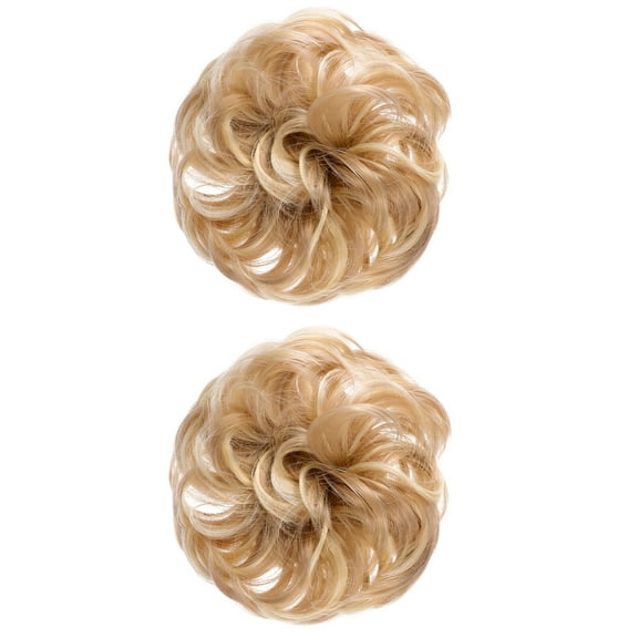 MLINS 2 Pcs Wig Bud Bun Maker for Thin Hair Curly Wigs Has Miss Beige