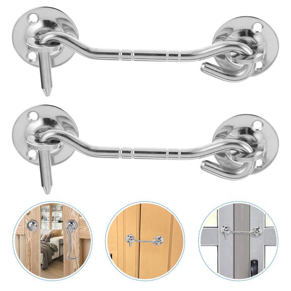 PTOOTP Stainless Steel Window Hooks for Home Use, 2 Pieces and Easy to Install Window Hardware