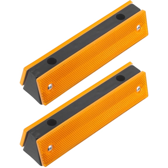 FELTECHELECTR 2Pcs Rectangular Reflective Road Markers for Driveway and Highway Visibility
