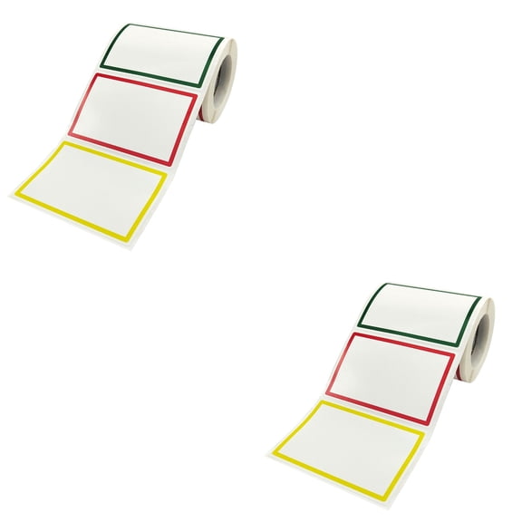 MLINS 2 Rolls  Adhesive DIY Name Labels Stickers Blank Classification Mark Stickers