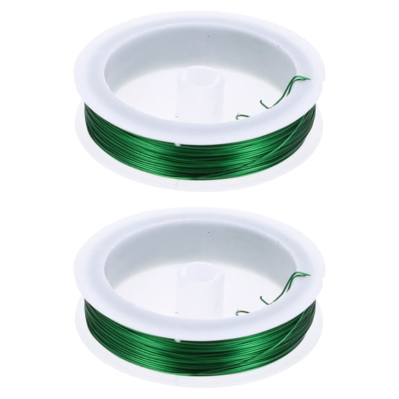 HEALEEP Iron Wires for Craft Green Galvanized Iron DIY Tools 2 Rolls 6.6X6.6in