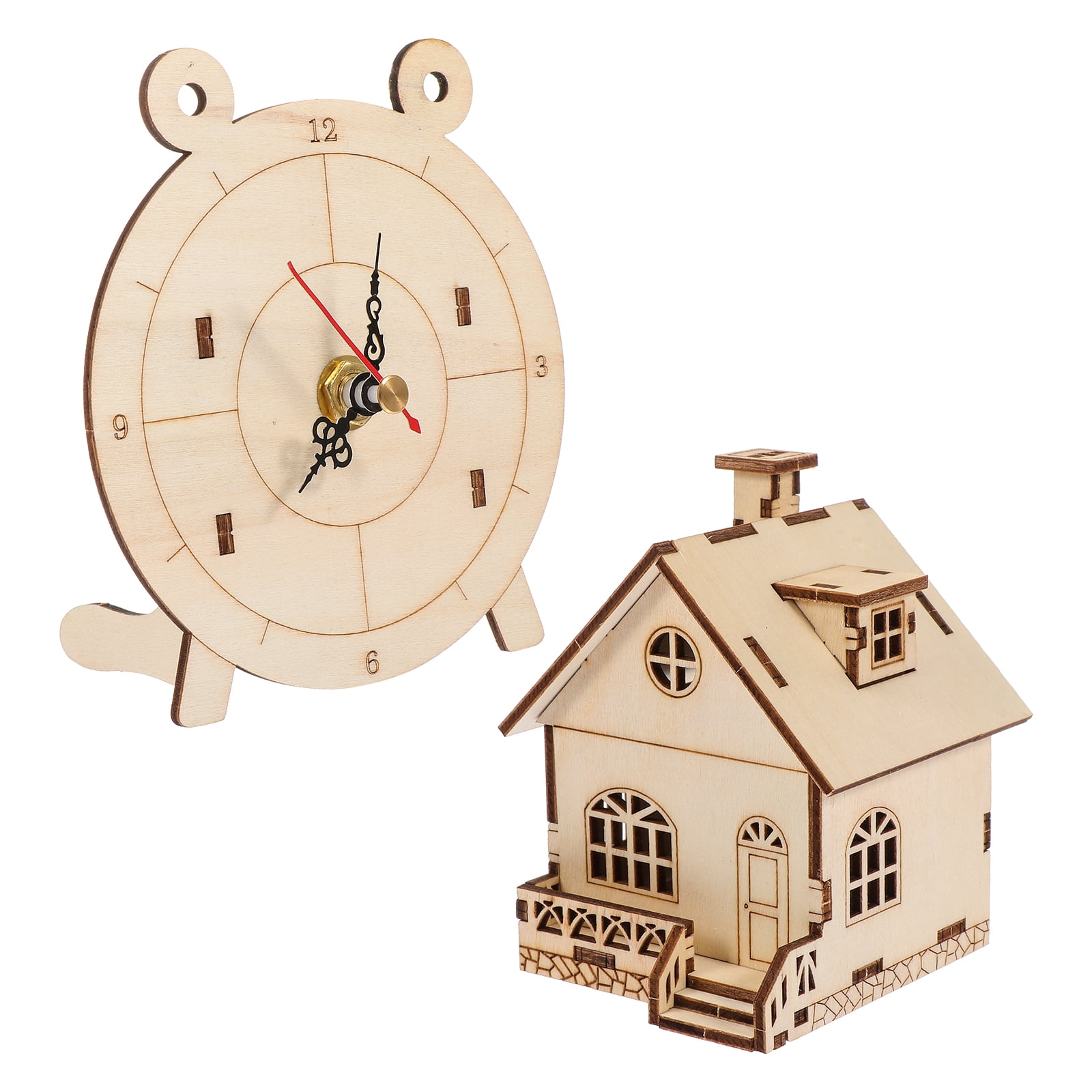 FOMIYES Clock Puzzle Kids Puzzles 2 Sets School Logical Thinking ...