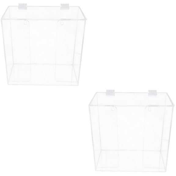 MLINS 2 Sets Acrylic Mask Storage Boxes Portable Mask Holder Transparent Mask Container