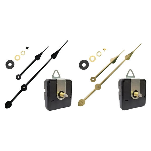 MLINS 2 Sets Black Bracelet Watch Mechanism Clock Movement for Replacement