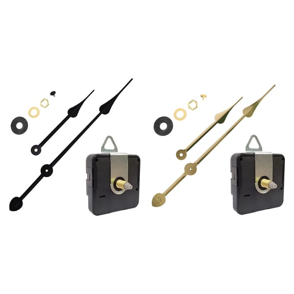 MLINS 2 Sets Black Bracelet Watch Mechanism Clock Movement for Replacement