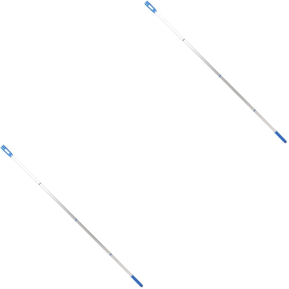 FELTECHELECTR PP Material Adjustable Pool Skimmer Net Pole for Fish and Debris Removal 2Sets