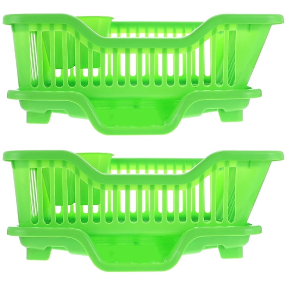 MLINS 2 Sets Household Dish Draining Rack Kitchen Dish Basket Dish Drying Rack