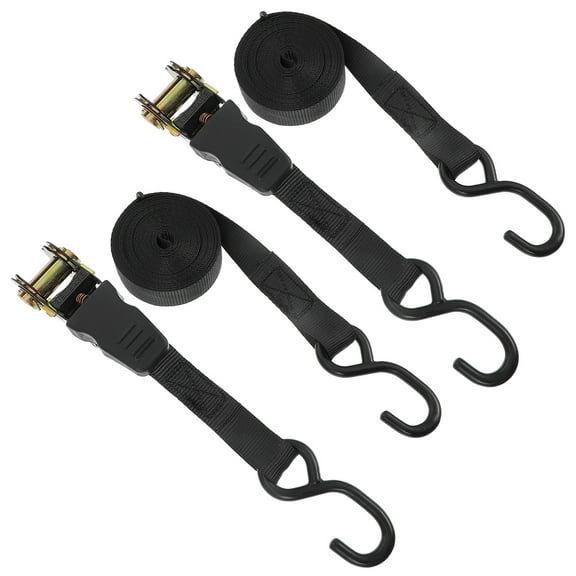 MLINS  2 Sets Tightener Car Luggage Fixing Cargo Binding Belt Suitcase Trunk Belts Black