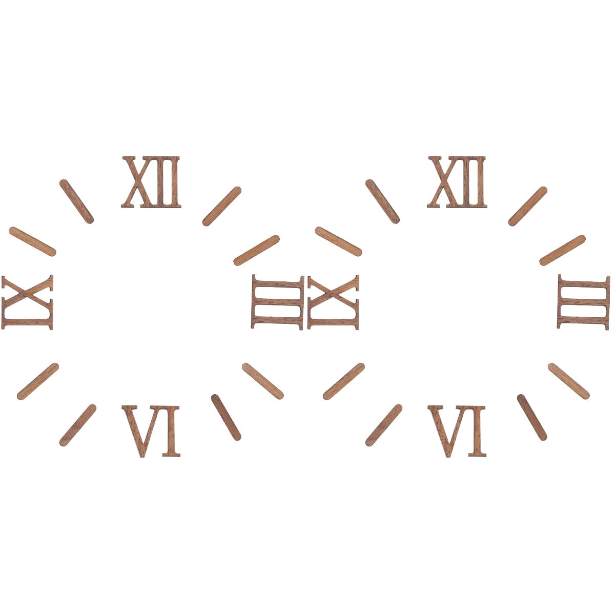 MLINS 2 Sets of Clock Wooden Numbers DIY Digital Clock Numbers Hanging ...