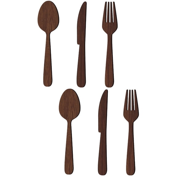 Milisten Rustic Wall Decor for Restaurant Kitchen Basswood 2 Sets 10.61X2.59X0.20in