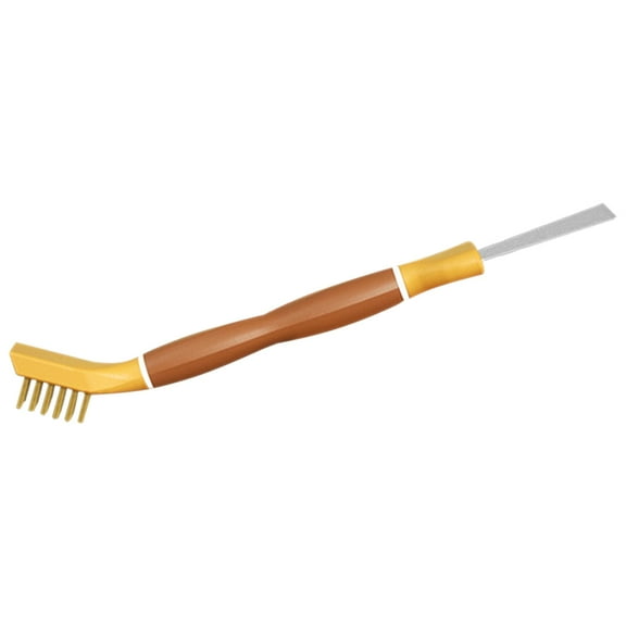 MLINS 2 in 1 Scrub Brush with Sturdy Bristles for Kitchen Cleaning PP Stainless Steel Copper Wire