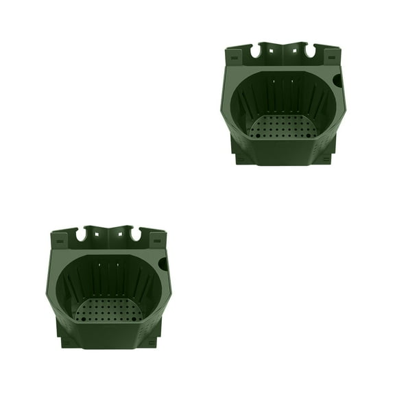 MLINS 2 pcs Corner Planter Wall Mounted Plant Pot Right Angle Flower Pots Plant Container Vertical Hanging Planter for Outdoor (Green)