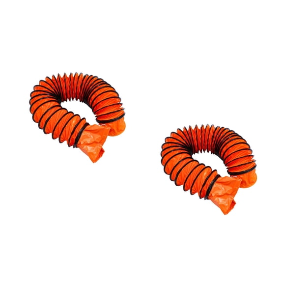 MLINS 2 pcs Heat-resistant Ventilation Exhaust Tube Telescopic Vent (Orange)