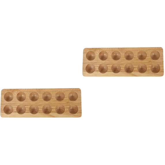 MLINS 2 pcs Simple Egg Holder Practical Egg Storage Stand Wooden Egg Placing Base