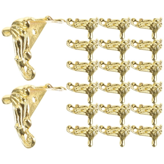 MLINS 20 Pcs Adjustable Legs for Furniture Small Decorative Box Legs 3X3CM Golden