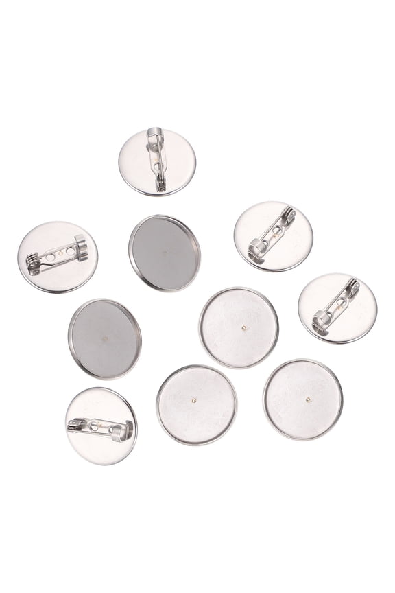 MLINS 20 Pcs Brooch Accessories Tray Name Pin Boutonniere Pins Silver