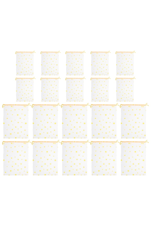 20 Pcs Clear Drawstring Bag Waterproof Bag Storage Bags Travel 35x30cm