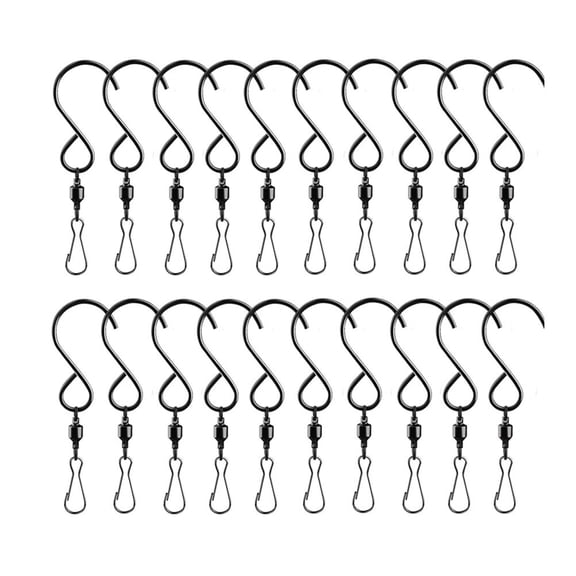 MLINS  20 Pcs Clip Hangers Dual Swivel Hook Ceiling Hooks Hanging Spiral