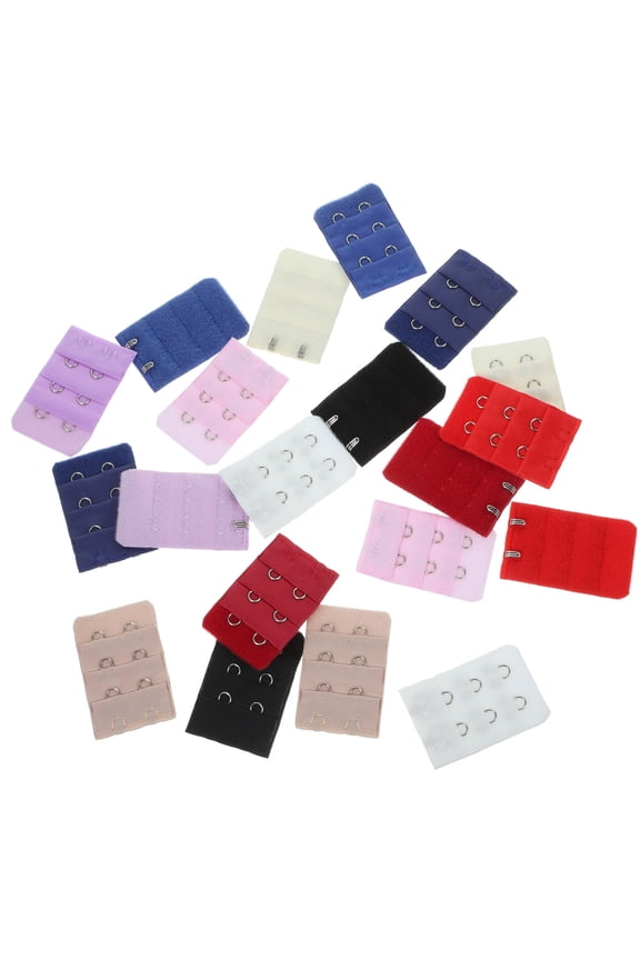 20Pcs Brassiere Extenders for Bras Adjustable Clip Extenders Assorted Colors