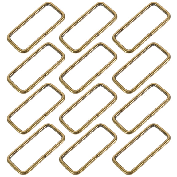 MLINS 20 Pcs Flat Rectangle Rings Loop Purse Making Coat Fixing Buckle