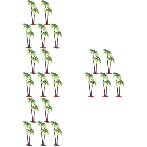 MLINS 20 Pcs Plastic Coconut Palm Tree Miniature Plant Pots Bonsai Craft Micro Landscape DIY Decor