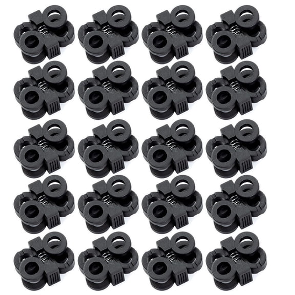 MLINS 20 Pcs Durable Plastic Shoe Lace Buckles for Fixing Shoelaces