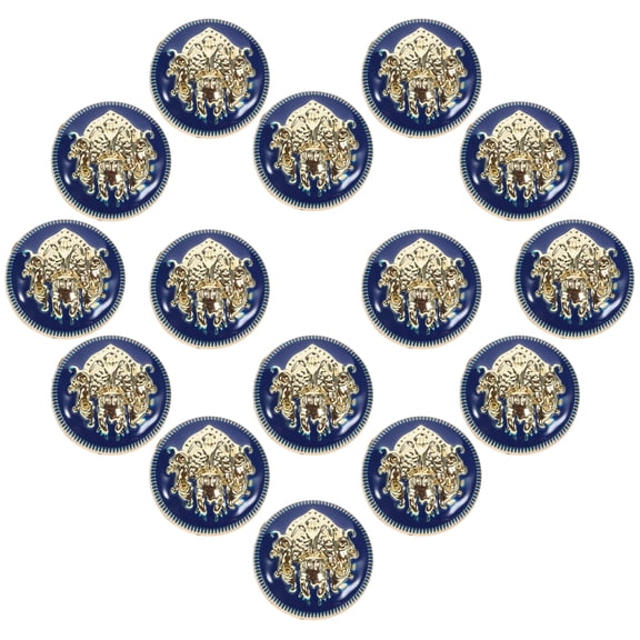MLINS 20 Pcs Snap Button Fastener Kit Metal Buttons 1.50X1.50X0.50CM Blue