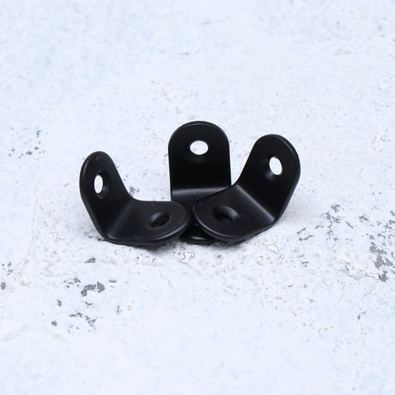 MLINS  20 Pcs Stainless Steel Corner Code Shelf Bracket Floating Shelves Brackets Black