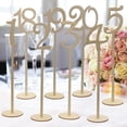 thumbnail image 1 of MLINS  20 Pcs Table Numbers Holder Wooden Seat Sign Rustic Decor Reception Banquet, 1 of 8