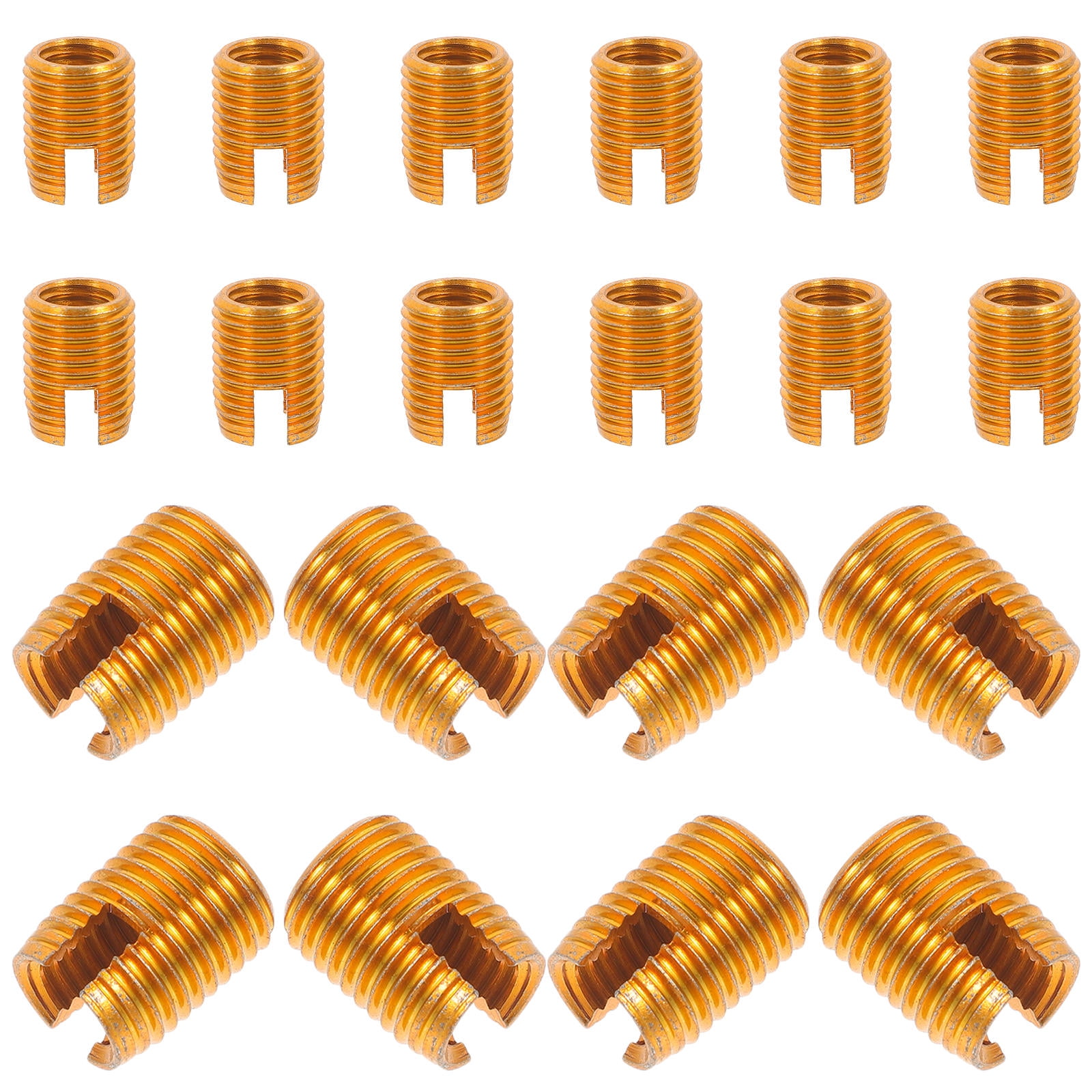 MLINS 20 Pcs Threaded Bolt Fastener Replacement Inserts Screw Golden ...