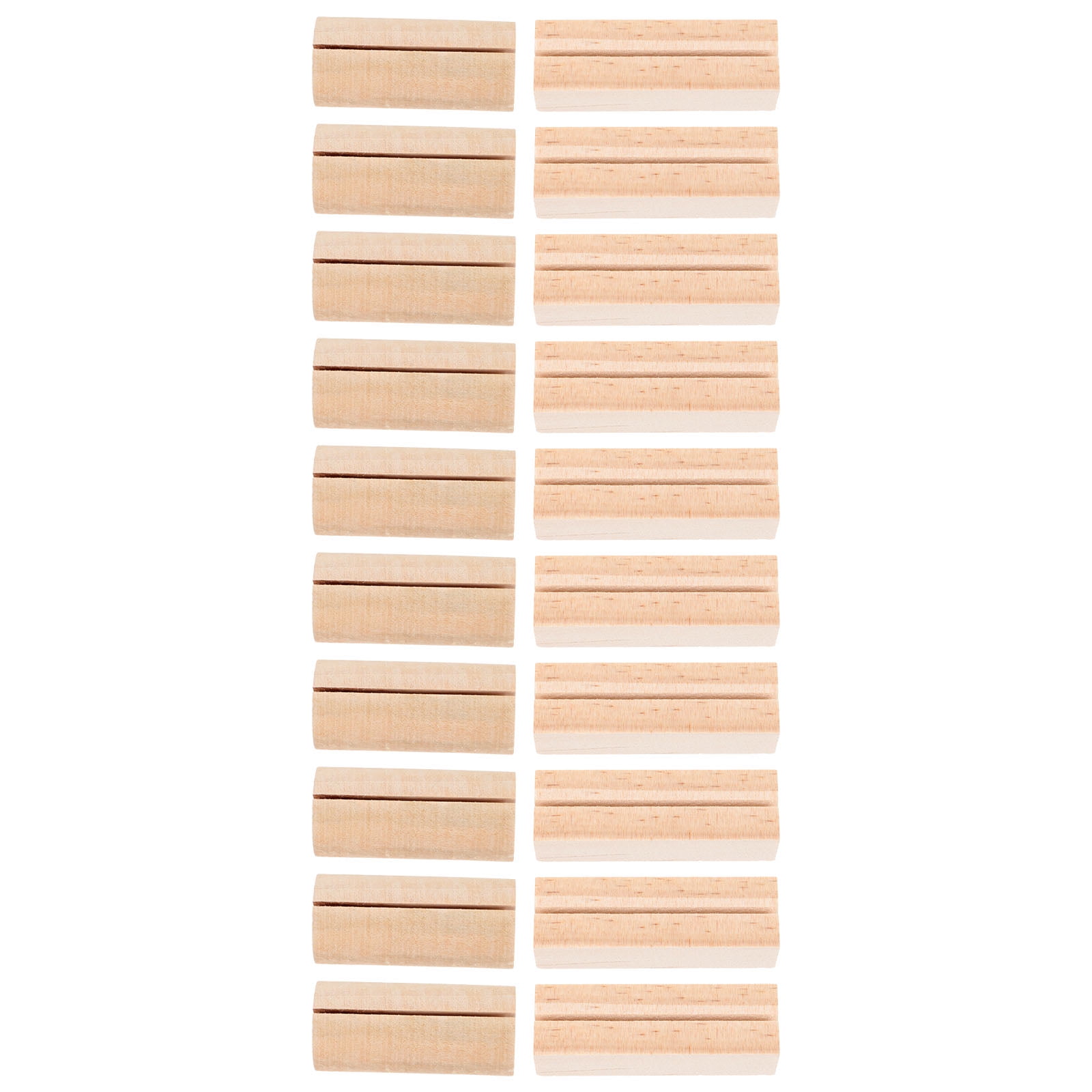 MLINS 20 Pcs Wooden Display Rack ID Cards Holder Adjustable Plate Sign ...