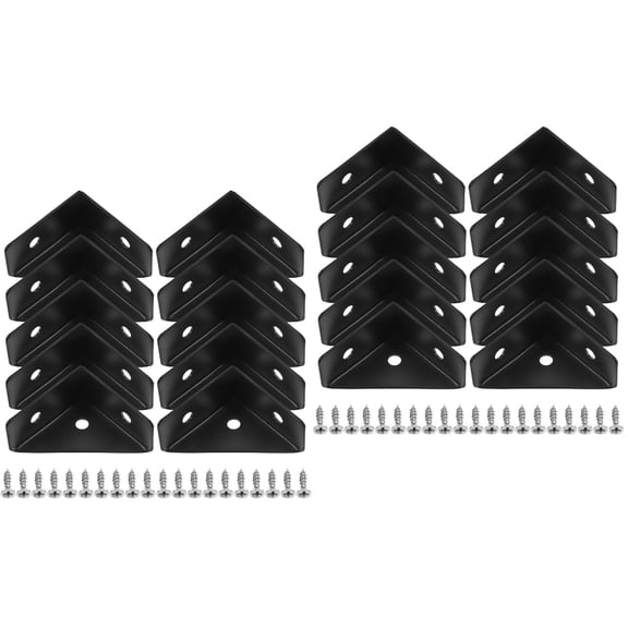 MLINS 20 pcs Bed Corner Supports Angle Brackets Triangle Corner Brace Furniture Bed Fasteners