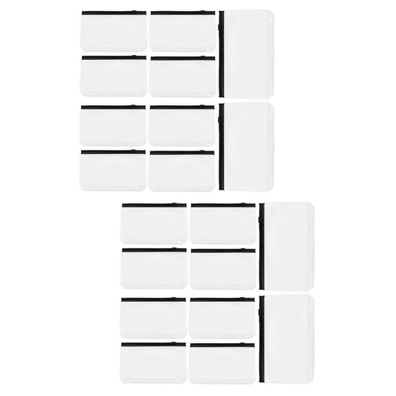 MLINS 20 pcs  Binder Zipper Pouches Zipper Envelope Pouches Notebook Storage Organizer Bags