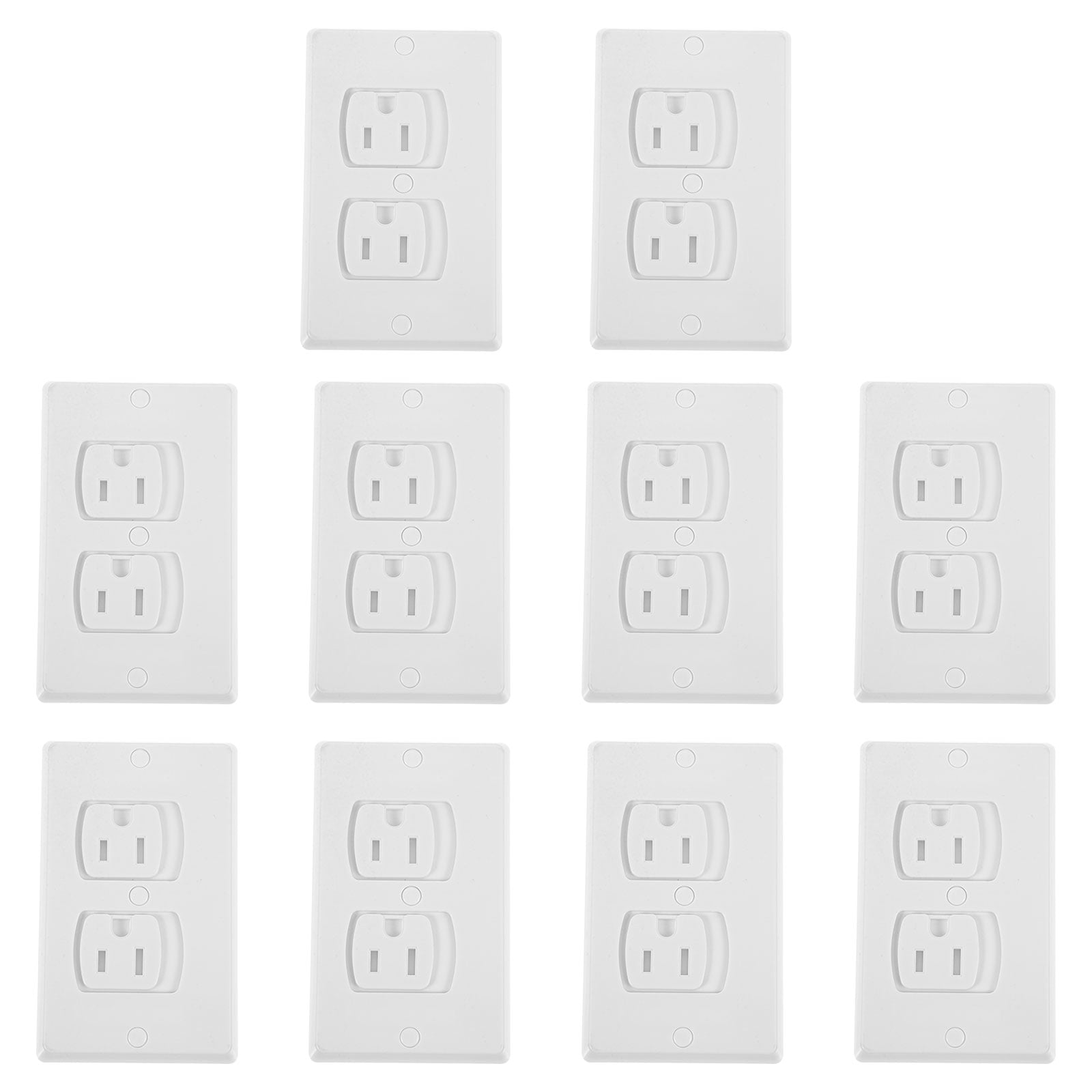 MLINS 20 pcs Wall Socket Covers Self-Closing Baby Safety Outlet Covers ...