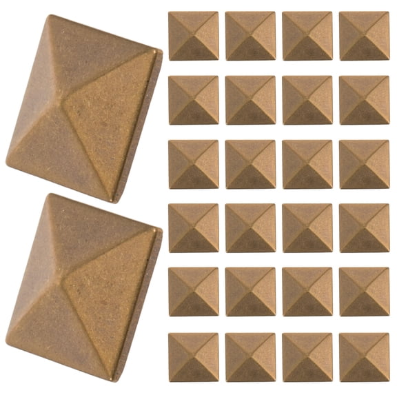 MLINS 200 Pcs 9x9cm Pyramid Spike Flatback Studs Leathercraft Punk Rivet Studs for Clothes Bags Shoes Belt DIY Decoration