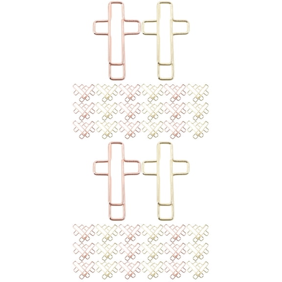 MLINS 200 Pcs Office Paper Clips Cross Paperclips Small Paper Clip Ornaments Book Reading Marking Paper Clips
