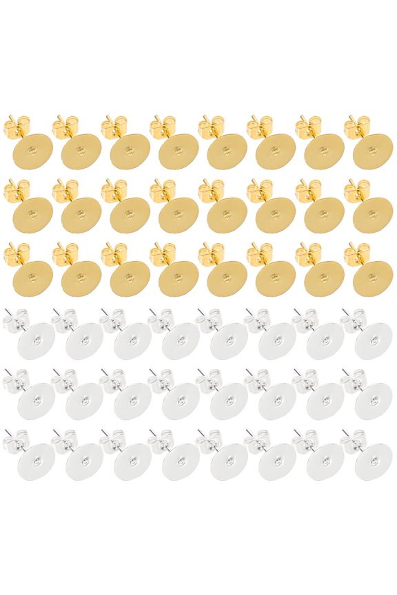 DIY Ear Studs Iron Earring Findings for Jewellery Making 200 Sets