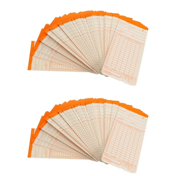 MLINS 200 Sheets Time Office Factory Cards Machine Attendance Recorder (As Shown)