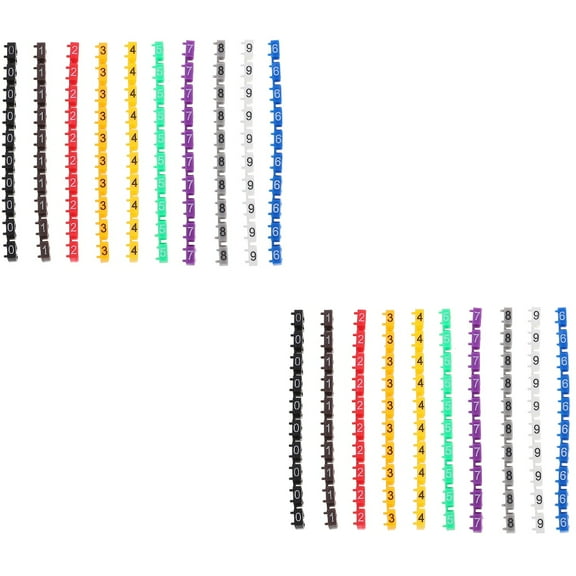 MLINS 200 pcs Multicolor Cable Labels Cord Identification Tags Clip-on Cable Markers