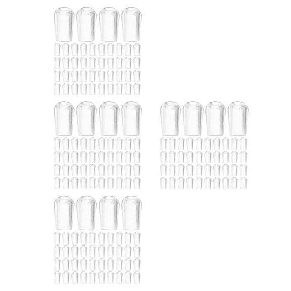MLINS 200 pcs PVC End Caps for Wire Metal Tubing Rubber Tips Shelf Prong Rubber Caps Hanging Hook End Caps Rubber Screw Caps for Bolts
