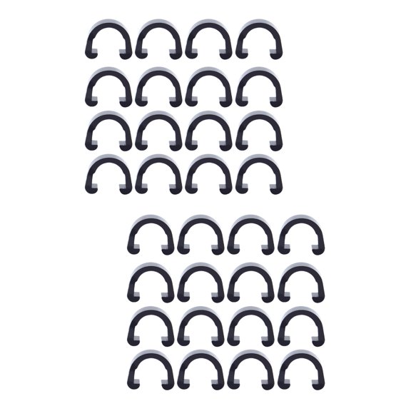 MLINS 200 pcs Wire Clamps Tubing Clips Mountain Bike C Shaped Buckle Bike Line Fixing Clamp Line Clips for Bike Outdoor Riding (Black)